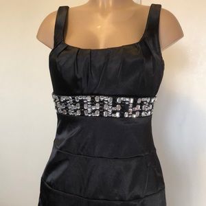Stunning BISOU BISOU black w/ bling crystals DRESS